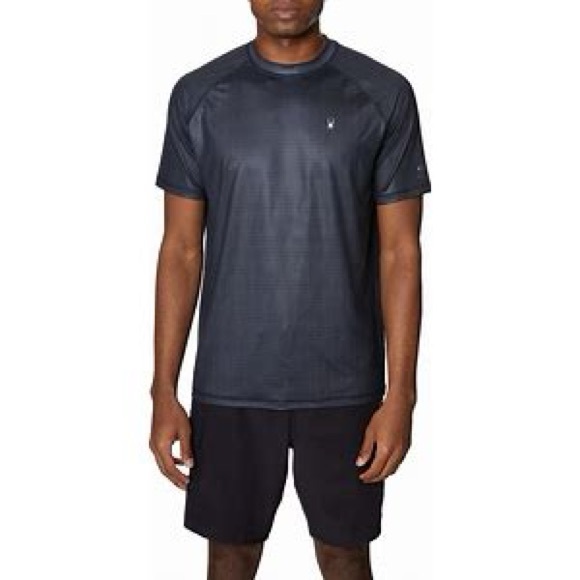 Spyder Swim Rash Guard UPF 30+ Size Large Short Sleeve Spyder Rash Guard size L! - Picture 13 of 15